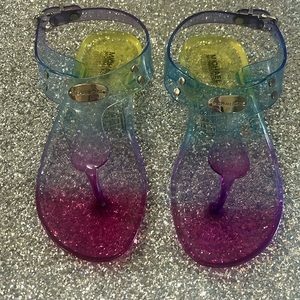 Brand new never worn unicorn ombre Michael Kors sandals, size 2

No box
